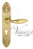 Дверная ручка Venezia на планке PL90 мод. Maggiore (полир. латунь) под цилиндр