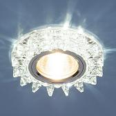 Точечный светодиодный светильник с хрусталем 6037 MR16 SL зеркальный/серебро