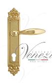 Дверная ручка Venezia на планке PL96 мод. Maggiore (полир. латунь) под цилиндр